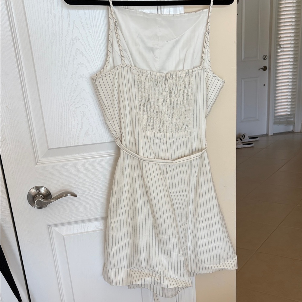 Madewell Cream Striped Jumpsuit - Picture 3 of 5